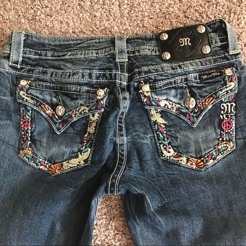 Miss me capris colorful pockets